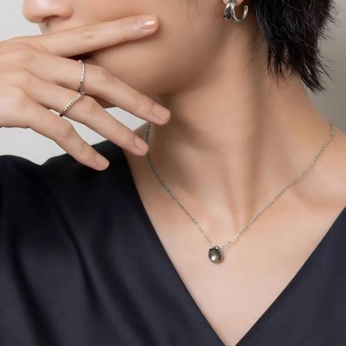 ステンレス鋼のジュエリーネックレス, 304ステンレススチール, ゴールドメッキ, ファッションジュエリー & ライン石のある, 無色, 売り手 パソコン