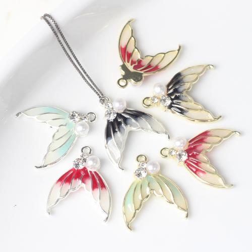 Resin Zinc Alloy Pendants, with Resin & Plastic Pearl, DIY & micro pave cubic zirconia 