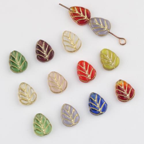 Pflanze Lampwork Perlen, Blatt, DIY, keine, 20PCs/Tasche, verkauft von Tasche