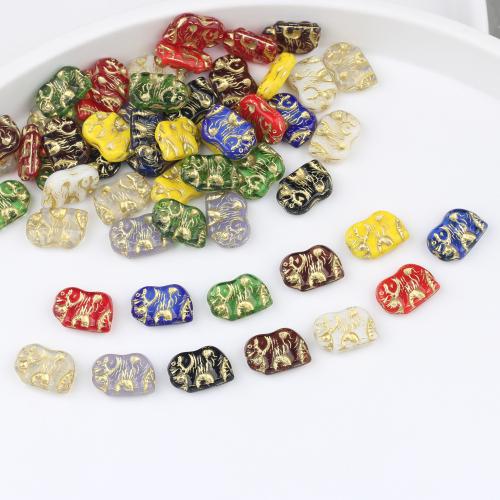 Tier Lampwork Perlen, Elephant, DIY, keine, 19x14mm, 10PCs/Tasche, verkauft von Tasche