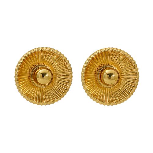 Серьги из нержавеющей стали, Нержавеющая сталь 304, с кубический цирконий, 18K позолоченный, ювелирные изделия моды & различные материалы для выбора & Женский, продается Пара