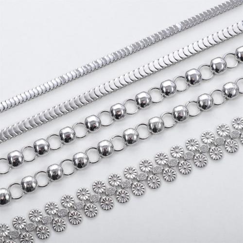 Stainless Steel Chain Jewelry, 304 Stainless Steel, plated, DIY  original color 