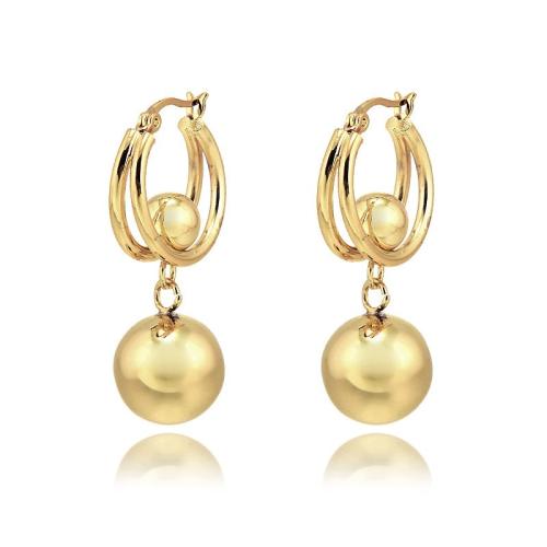 Boucle d'oreille en goutte de laiton, Plaqué or 18K, bijoux de mode & pour femme, Vendu par paire