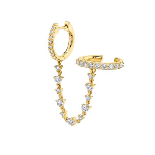 laiton manchette d'oreille, Placage, pour femme & avec strass, plus de couleurs à choisir, 40mm, Vendu par PC