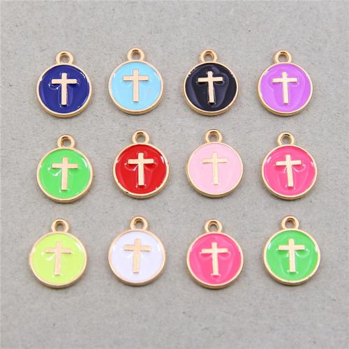 Zinc Alloy Enamel Pendants, plated, DIY 