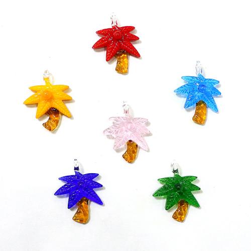 pendentif en verre , arbre, DIY, plus de couleurs à choisir, 27mm, Vendu par PC