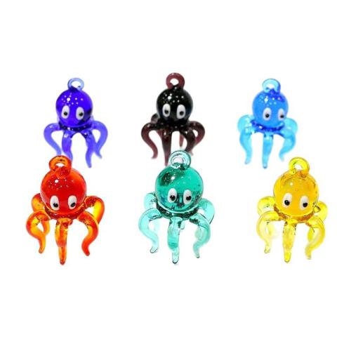 pendentif en verre , Poulpe, DIY, plus de couleurs à choisir, Vendu par PC