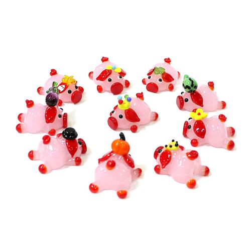Glass Decoration, Pig, fashion jewelry [