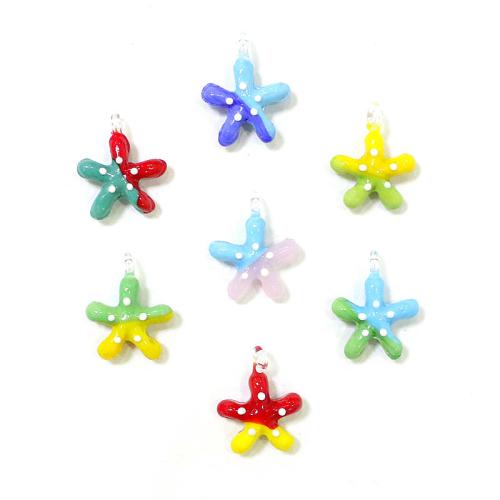 pendentif en verre , étoile de mer, DIY, plus de couleurs à choisir, Vendu par PC