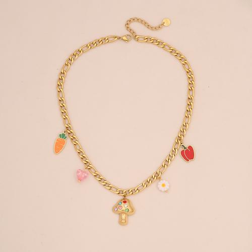 Ensembles de bijoux en acier inoxydable émaillé, Acier inoxydable 304, avec plastique & perle de plastique, Placage, styles différents pour le choix & pour femme, doré, Vendu par PC