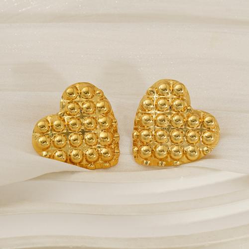 Серьги из нержавеющей стали, Нержавеющая сталь 304, Сердце, 18K позолоченный, ювелирные изделия моды & различные модели для выбора & Женский, продается Пара