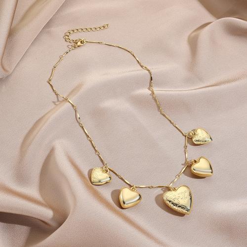 Zink Legierung Halskette, Zinklegierung, plattiert, Modeschmuck & verschiedene Stile für Wahl & für Frau, goldfarben, verkauft von PC[