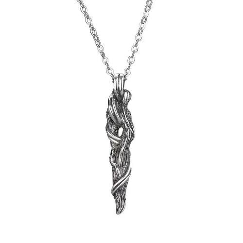 Collier de bijoux de titane, Acier titane, avec alliage de zinc, Placage, bijoux de mode & pour femme, couleur originale Environ 60 cm, Vendu par PC