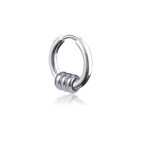 304 Stainless Steel Huggie Hoop Earring, plated, Unisex 
