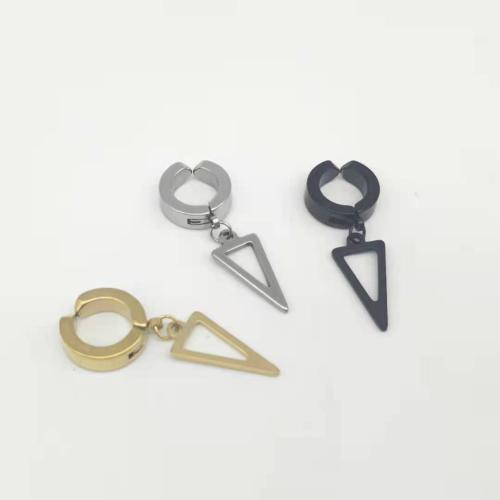 Acier inoxydable 304 manchette d'oreille, triangle, Placage, unisexe & creux, plus de couleurs à choisir Vendu par PC