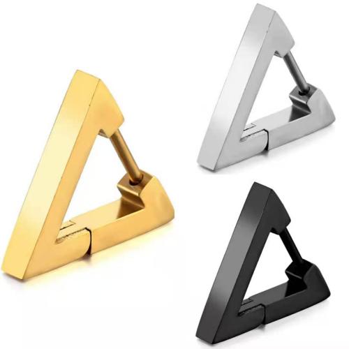 304 Stainless Steel Lever Back Earring, Triangle, plated, fashion jewelry & Unisex 16mm 