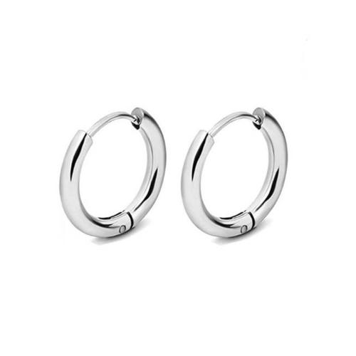 304 Stainless Steel Huggie Hoop Earring, plated, fashion jewelry & Unisex 