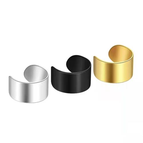 boucle d'oreille de clip en inox, Acier inoxydable 304, Placage, bijoux de mode & unisexe, plus de couleurs à choisir Vendu par PC