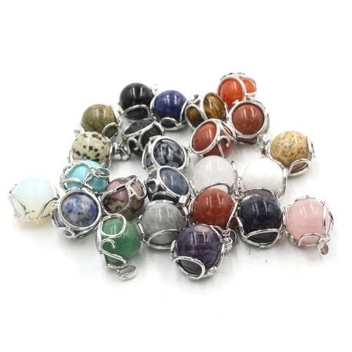 Pendentif bijoux de pierre gemme, Pierre naturelle, avec alliage de zinc, DIY & différents matériaux pour le choix, plus de couleurs à choisir Vendu par PC