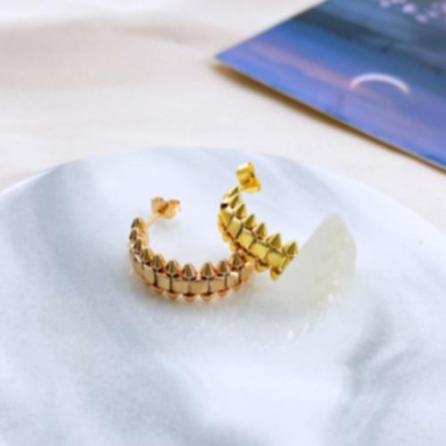 Boucle en laiton, Placage, bijoux de mode, plus de couleurs à choisir, 10mm, Vendu par paire