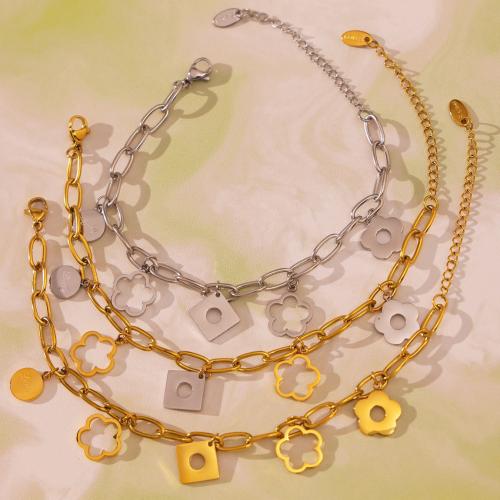 Bracelet en acier inoxydable, Acier inoxydable 304, Placage, bijoux de mode & pour femme & creux, plus de couleurs à choisir, Vendu par PC
