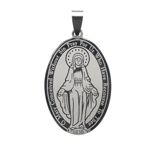 Acier inoxydable Saint pendentif, Acier inoxydable 304, Placage de couleur argentée, DIY, argent Vendu par PC