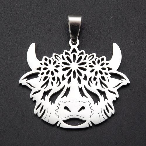 Pendentifs d'animaux en acier inoxydable , Acier inoxydable 304, mouton, Placage de couleur argentée, DIY, argent Vendu par PC