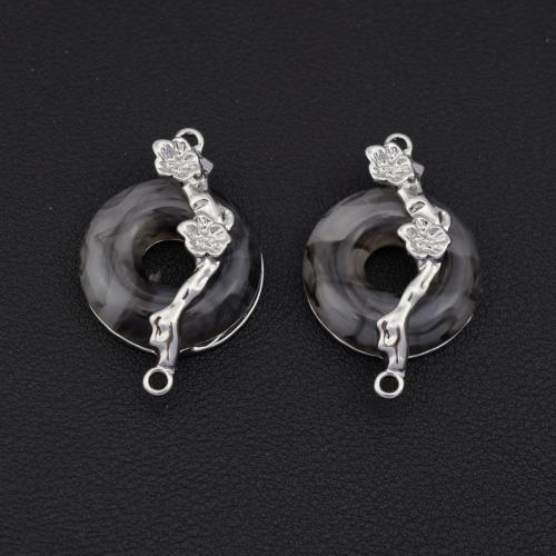 亜鉛合金魅力のコネクタ, 亜鉛合金, とともに ジェムストーン, シルバーメッキ, DIY, シルバー, 売り手 パソコン