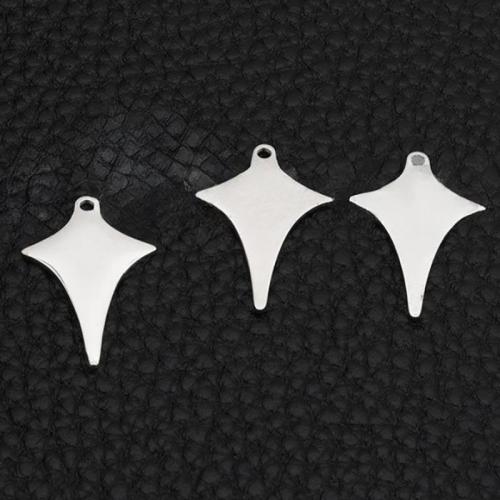 Stainless Steel Star Pendant, 304 Stainless Steel, Cross, silver color plated, DIY, silver color, 1.2mm 