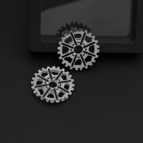 Pendentifs en acier inoxydable, Acier inoxydable 304, roue dentée, Placage de couleur argentée, DIY, argent, Vendu par PC