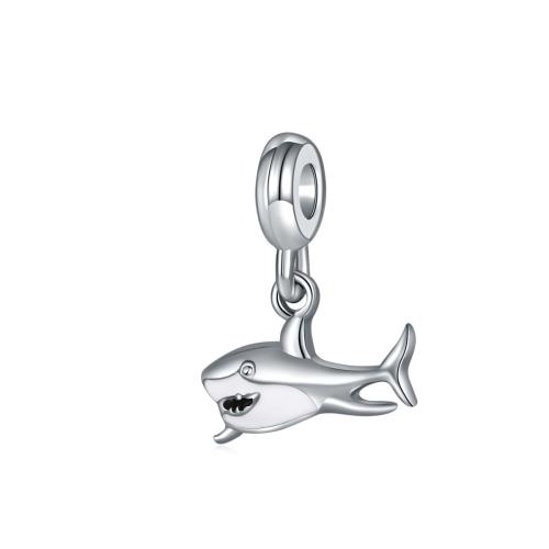 Zinc Alloy Animal Pendants, Shark, plated, DIY & enamel, pendant length 10-40mm 