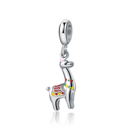 Zinc Alloy Enamel Pendants, Animal, plated, DIY 