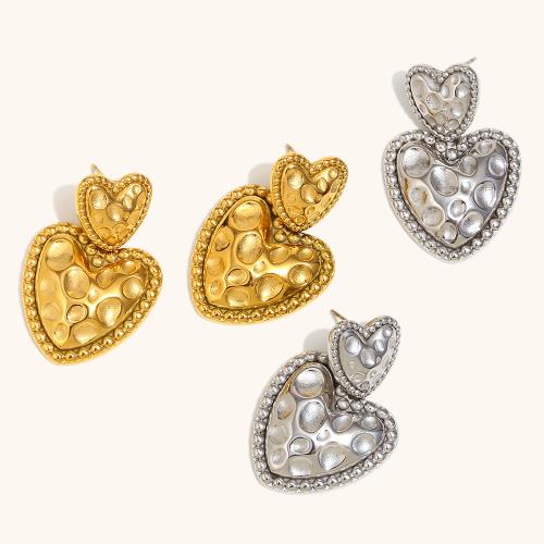 Stainless Steel Drop Earring, 316L Stainless Steel, Heart, plated, for woman 