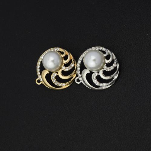pendentifs en Zirconite cubique (CZ) et alliage de zinc, avec perle de plastique, Placage, DIY & pavé de micro zircon, plus de couleurs à choisir, Vendu par PC