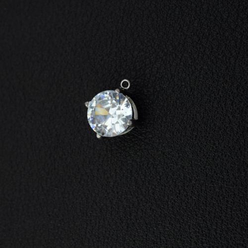 pendentifs en Zirconite cubique (CZ) et alliage de zinc, Placage, DIY & pavé de micro zircon, plus de couleurs à choisir, Vendu par PC
