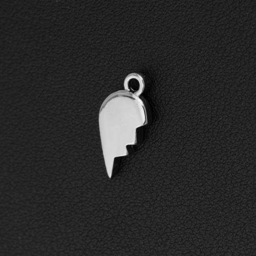 Pendentif Feuille en acier inoxydable, Acier inoxydable 304, Placage de couleur argentée, DIY, argent, Vendu par PC