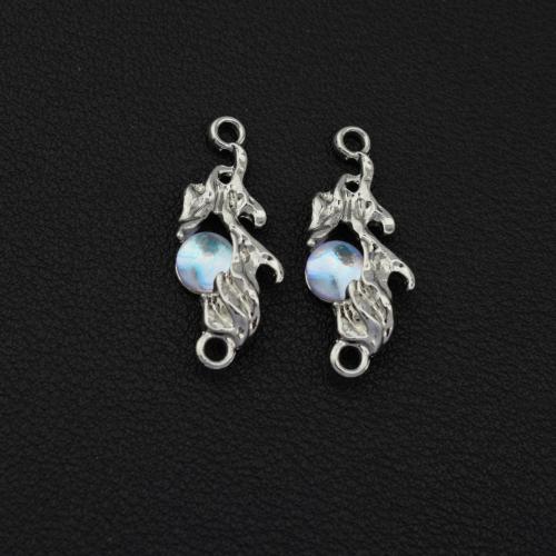 Zinc Alloy Connector Bar, with Cats Eye, plated, DIY & 1/1 loop 