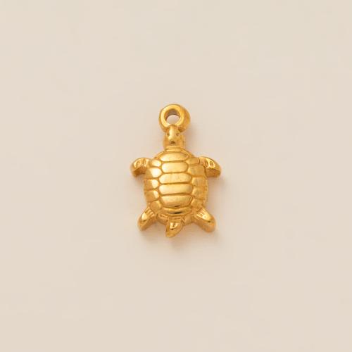 Pendentifs d'animaux en acier inoxydable , Acier inoxydable 304, tortue, Placage ionique sous vide, DIY, plus de couleurs à choisir Vendu par sac