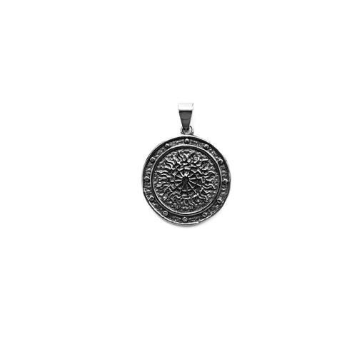 Pendentifs en titane, Acier titane, Plat rond, poli, Vintage & DIY, couleur originale Vendu par PC