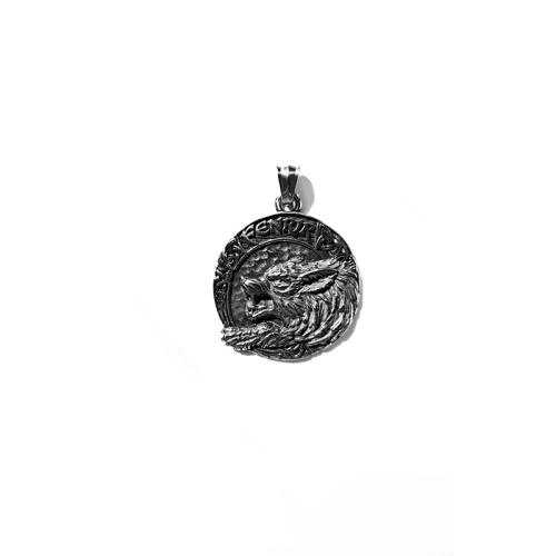 Pendentifs en titane, Acier titane, loup, Placage, Gaufré & DIY, plus de couleurs à choisir, pendant length 30-40mm, Vendu par PC