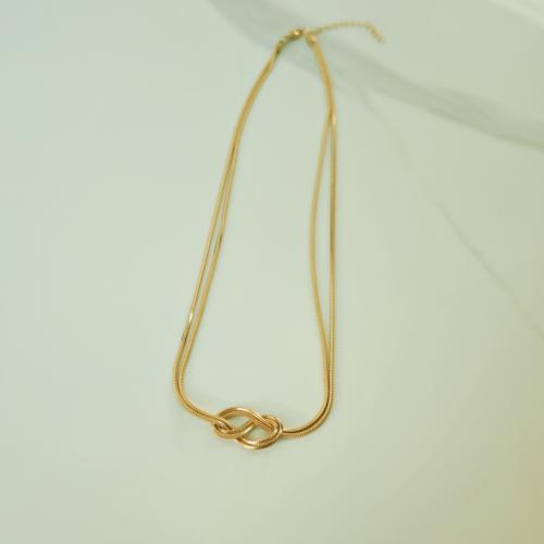Stainless Steel Chain Necklace, 304 Stainless Steel, gold color plated, fashion jewelry, golden 