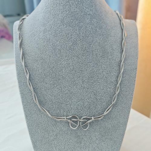 Stainless Steel Chain Necklace, 304 Stainless Steel, silver color plated, fashion jewelry, silver color 
