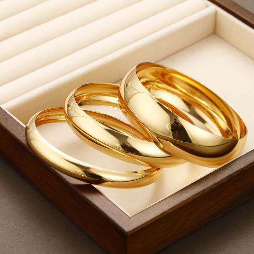 Zink Legierung Multi Armreif Sets, Zinklegierung, plattiert, drei Stücke & Modeschmuck & für Frau, goldfarben, Diameter :7cm, verkauft von setzen