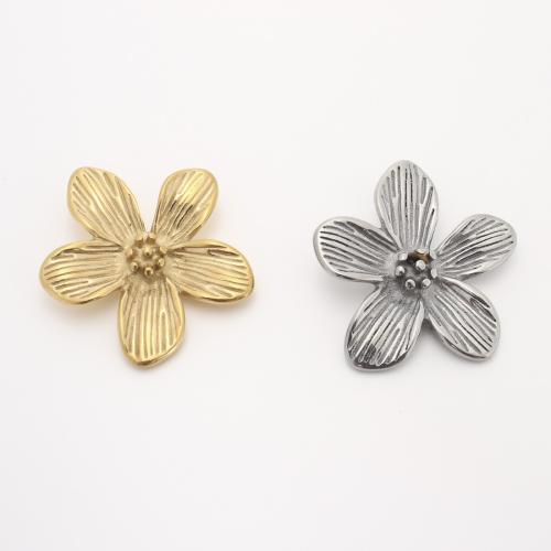 ステンレススチールフラワーペンダント, 304ステンレススチール, 花形, 真空イオンプレーティング, DIY, 無色 穴:約 2mm, 売り手 パソコン