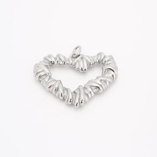 pendentifs de cœur en inox , Acier inoxydable 304, coeur, DIY & creux, couleur originale Environ Vendu par PC