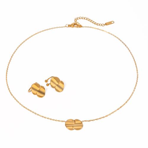 Conjuntos de joyería de acero inoxidable, acero inoxidable 304, 18K chapado en oro, diferentes estilos para la opción & para mujer, Vendido por UD