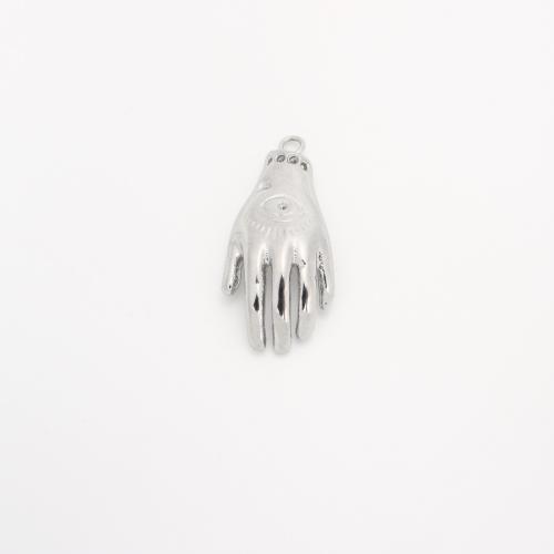 Pendentifs en acier inoxydable, Acier inoxydable 304, main, DIY, couleur originale Environ 2mm, Vendu par PC
