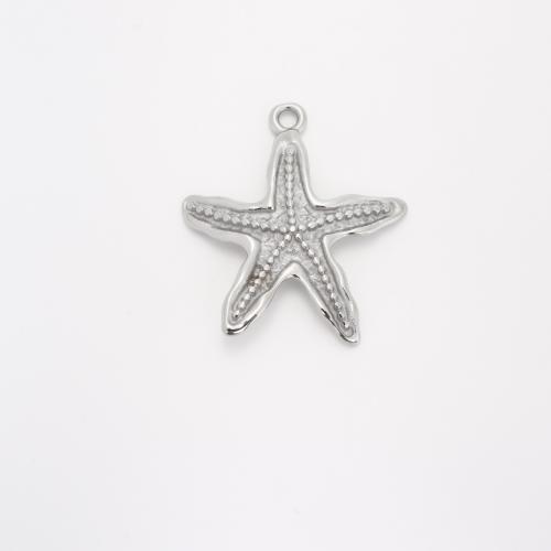 Pendentifs d'animaux en acier inoxydable , Acier inoxydable 304, étoile de mer, DIY, couleur originale Vendu par PC