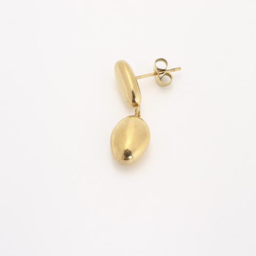 Boucle d'oreille goutte inox, Acier inoxydable 304, Placage ionique sous vide, bijoux de mode & pour femme, doré Vendu par PC