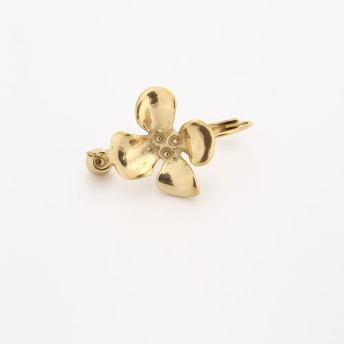 ステンレス　ダングル ピアス, 304ステンレススチール, 花形, 真空イオンプレーティング, ファッションジュエリー & 女性用, 金色 売り手 パソコン